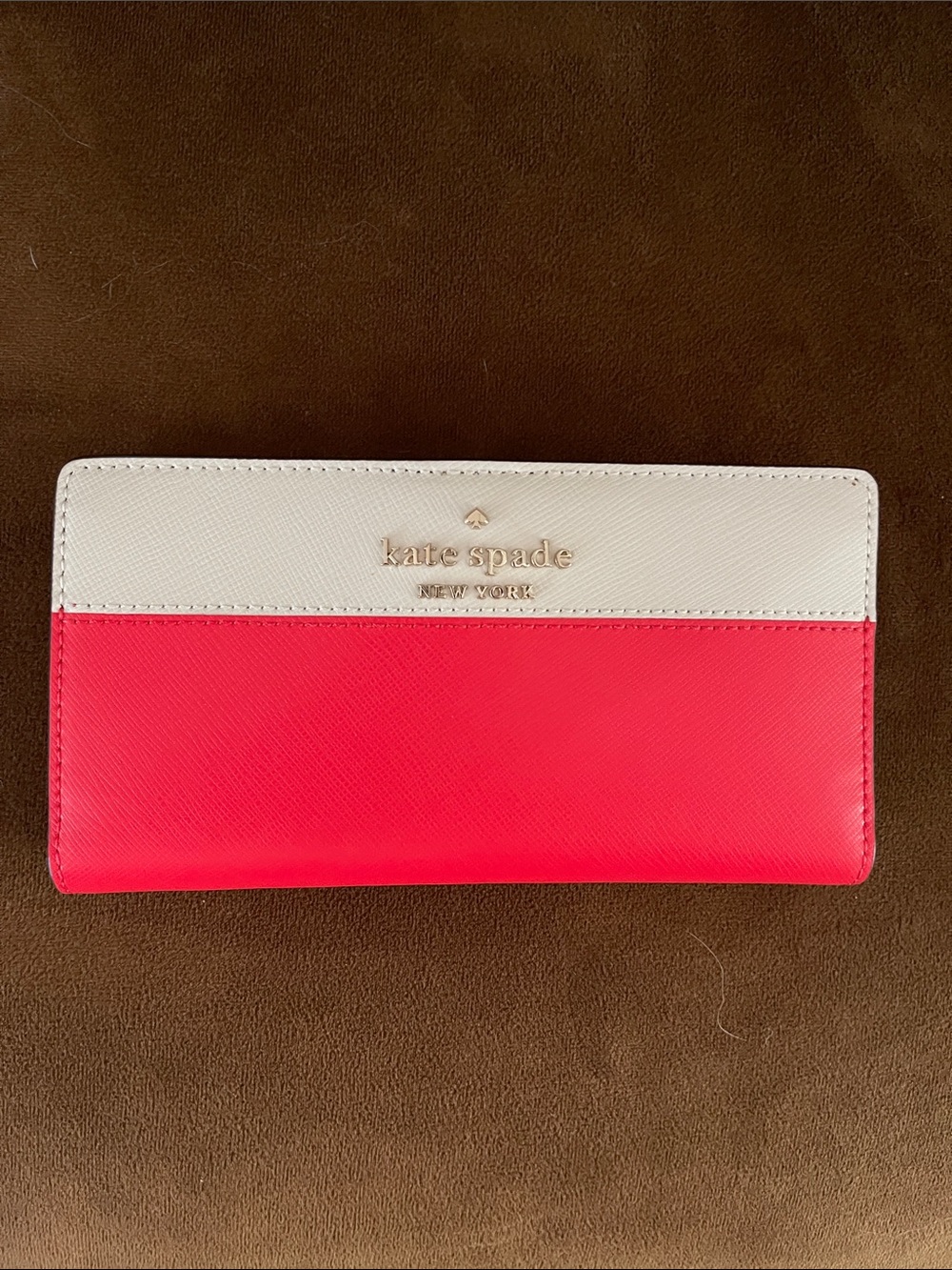 Kate Spade Staci Colorblock Saffiano Leather Wallet NWT